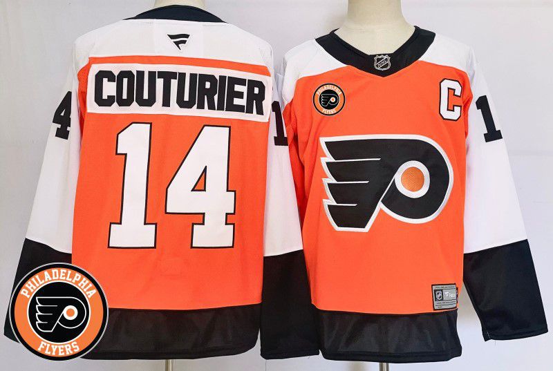Men Philadelphia Flyers #14 Couturier Orange Fanatics 2025 NHL Jersey style 2->philadelphia flyers->NHL Jersey